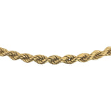 18k Yellow Gold 21.6g Hollow Vintage 4.5mm Rope Chain Necklace Italy 26"