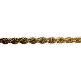 18k Yellow Gold 21.6g Hollow Vintage 4.5mm Rope Chain Necklace Italy 26"