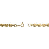 18k Yellow Gold 21.6g Hollow Vintage 4.5mm Rope Chain Necklace Italy 26"