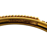 22k Yellow Gold 14.9g Solid Beaded Vintage Slip On Bangle Bracelet 7"