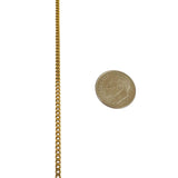 18k Yellow Gold 11.8g Solid UnoAErre 2.2mm Curb Link Chain Necklace Italy 25"