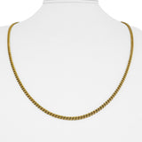 18k Yellow Gold 7.4g Hollow Light 2.8mm Curb Link Chain Necklace 23"