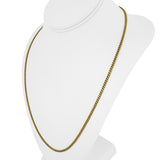 18k Yellow Gold 7.4g Hollow Light 2.8mm Curb Link Chain Necklace 23"