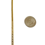 18k Yellow Gold 7.4g Hollow Light 2.8mm Curb Link Chain Necklace 23"