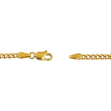 18k Yellow Gold 7.4g Hollow Light 2.8mm Curb Link Chain Necklace 23"