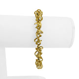 18k Yellow Gold 28g Solid Heavy Unique Abstract Link Bracelet 7.25"