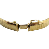 14k Yellow Gold 20.7g Solid Ladies 8mm Omega Link Bracelet Italy 7"