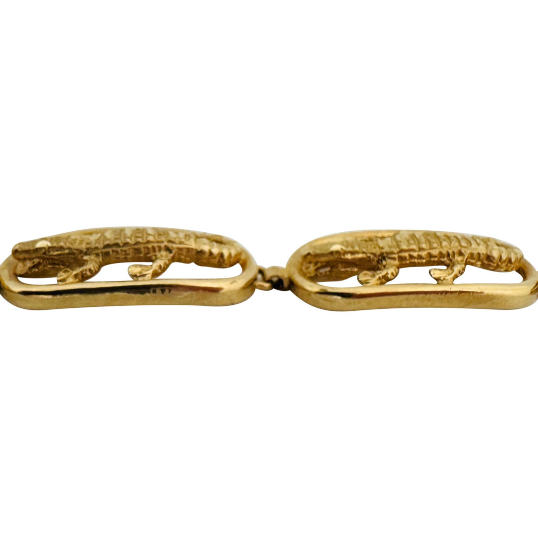 14k Yellow Gold 18.8g Solid Ladies 13mm Alligator Link Bracelet 7.25"
