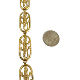 14k Yellow Gold 18.8g Solid Ladies 13mm Alligator Link Bracelet 7.25"