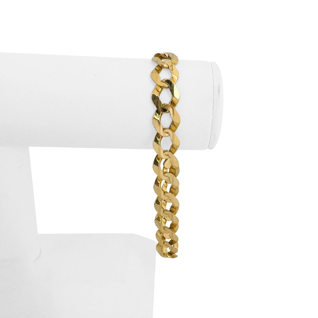 14k Yellow Gold 22.9g Solid Men's 11mm Curb Link Bracelet 9.25"