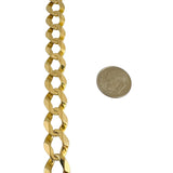 14k Yellow Gold 22.9g Solid Men's 11mm Curb Link Bracelet 9.25"