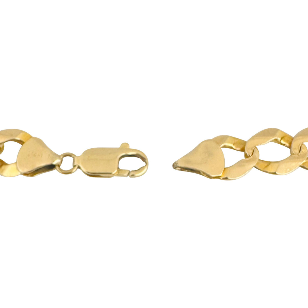 14k Yellow Gold 22.9g Solid Men's 11mm Curb Link Bracelet 9.25"