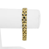 14k Yellow Gold 19.3g Ladies Polished 10mm Fancy Link Bracelet Italy 7.25"