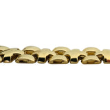 14k Yellow Gold 19.3g Ladies Polished 10mm Fancy Link Bracelet Italy 7.25"