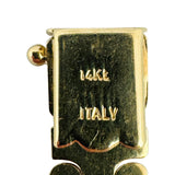 14k Yellow Gold 19.3g Ladies Polished 10mm Fancy Link Bracelet Italy 7.25"