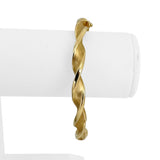 14k Yellow Gold 10g Ladies Vintage 7mm Twisted Spiral Bangle Bracelet Italy 7"