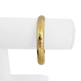 14k Yellow Gold 10.4g Ladies Vintage 8mm Floral Bangle Bracelet 7"