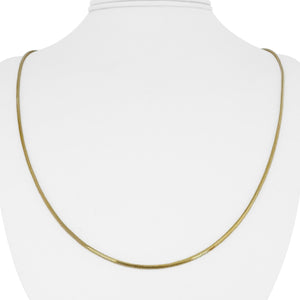 14k Yellow Gold 5.5g Solid Thin 1.5mm Snake Link Chain Necklace Italy 24"