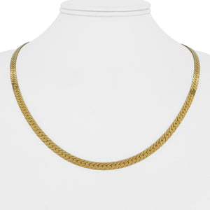 14k Yellow Gold 16g Solid Thick 4mm Herringbone Link Chain Necklace 20"