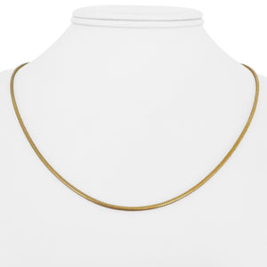 14k Yellow Gold 4.5g Solid Thin 1.5mm Snake Link Chain Necklace Italy 18"