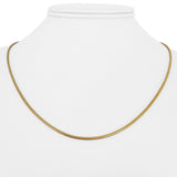 14k Yellow Gold 4.5g Solid Thin 1.5mm Snake Link Chain Necklace Italy 18"