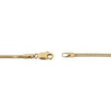 14k Yellow Gold 4.5g Solid Thin 1.5mm Snake Link Chain Necklace Italy 18"