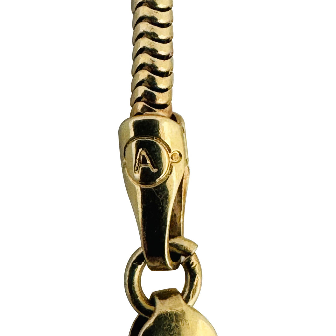 14k Yellow Gold 4.5g Solid Thin 1.5mm Snake Link Chain Necklace Italy 18"