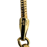 14k Yellow Gold 4.5g Solid Thin 1.5mm Snake Link Chain Necklace Italy 18"