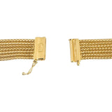 18k Yellow Gold 32.6g UnoAErre Vintage Multi Strand Popcorn Necklace Italy 18"