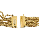 18k Yellow Gold 13.9g Vintage UnoAErre Multi Strand Popcorn Bracelet Italy 7"