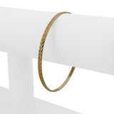 14k Yellow Gold 6.9g Solid Vintage 3mm Fancy Bangle Bracelet 8"