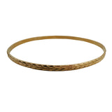 14k Yellow Gold 6.9g Solid Vintage 3mm Fancy Bangle Bracelet 8"