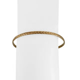 14k Yellow Gold 6.9g Solid Vintage 3mm Fancy Bangle Bracelet 8"