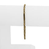 14k Yellow Gold 9.2g Solid Thin 3mm Squared Byzantine Link Bracelet Italy 7"