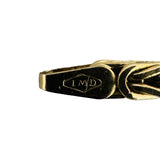 14k Yellow Gold 9.2g Solid Thin 3mm Squared Byzantine Link Bracelet Italy 7"