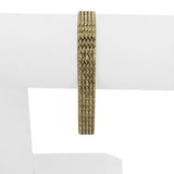 14k Yellow Gold 20g Solid 9mm Beaded Mesh Wheat Link Bracelet Mexico 7"