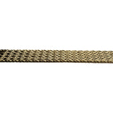 14k Yellow Gold 20g Solid 9mm Beaded Mesh Wheat Link Bracelet Mexico 7"