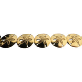 14k Yellow Gold 33.7g Solid Heavy 16.5mm Sand Dollar Link Bracelet 7.5"
