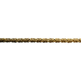 14k Yellow Gold 9.6g Solid Thin 1.5mm Squared Byzantine Link Necklace Italy 20"