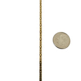 14k Yellow Gold 9.6g Solid Thin 1.5mm Squared Byzantine Link Necklace Italy 20"