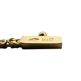 14k Yellow Gold 9.6g Solid Thin 1.5mm Squared Byzantine Link Necklace Italy 20"