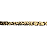 14k Yellow and White Gold 9g Reversible Byzantine Link Bracelet Turkey 8"