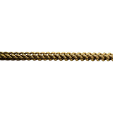 14k Yellow Gold 8g Men's Hollow 4mm Squared Franco Link Bracelet Italy 8.5"