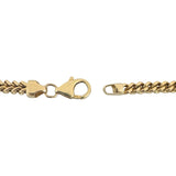 14k Yellow Gold 8g Men's Hollow 4mm Squared Franco Link Bracelet Italy 8.5"