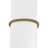 14k Yellow Gold 8g Men's Hollow 4mm Squared Franco Link Bracelet Italy 8.5"