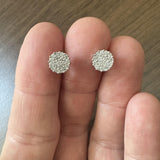 14k White Gold and 1cttw Diamond Cluster Stud Earrings