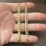 14k Yellow Gold 16.9g Solid Flat 5.5mm Curb Link Chain Necklace Italy 20"