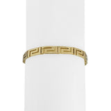 14k Yellow Gold 14.4g Solid Vintage 6mm Greek Key Panel Link Bracelet 7.25"