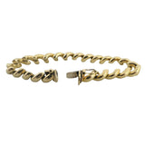 14k Yellow Gold 16g Ladies Polished 7mm San Marco Link Bracelet Italy 7.25"