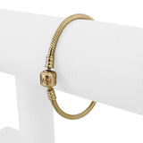 Pandora 14k Yellow Gold 15.3g Snake Bracelet with Barrel Clasp 6.5"